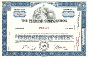Permian Corporation - Stock Certificate